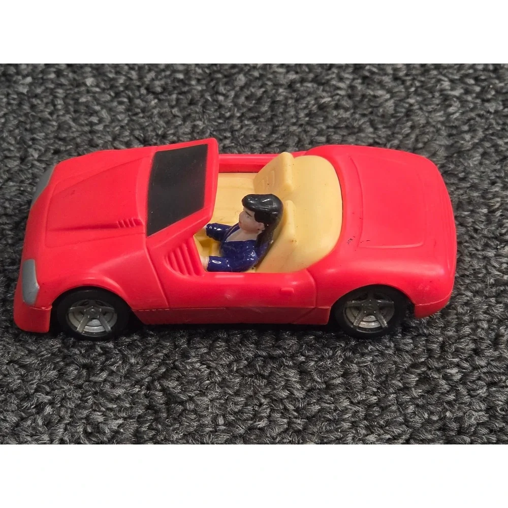 Vintage 1997 Burger King Kids Club DC Comics Red Convertible Toy Car RC23